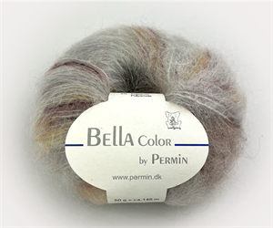 Bella color by permin kid mohair - smuk lys sand med farvespil